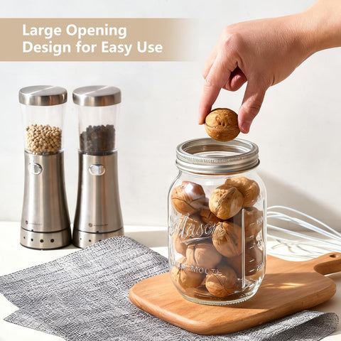 Rcoeuph Mason jar 32oz great for pickling and fermentation experiments.