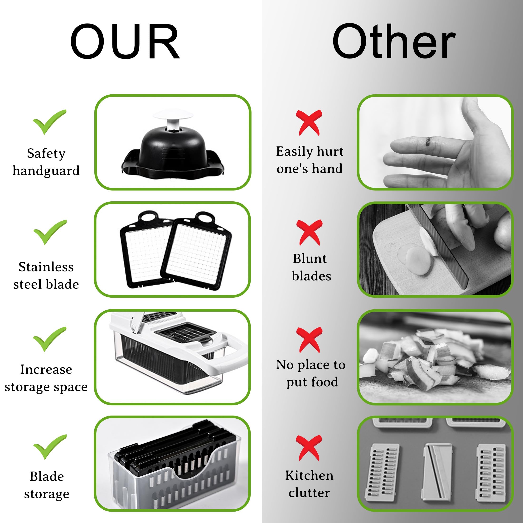 RCOMG cleaning tools and claw simplify residue removal after chopping.