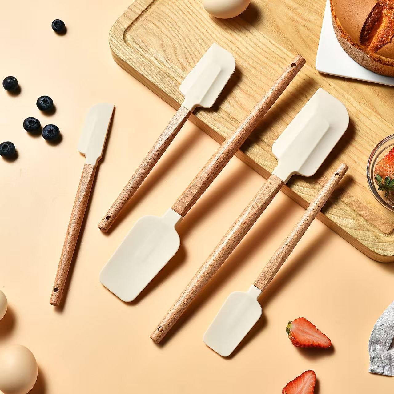 Rctiotuw silicone spatula 600f heat resistance closeup for high-temp cooking