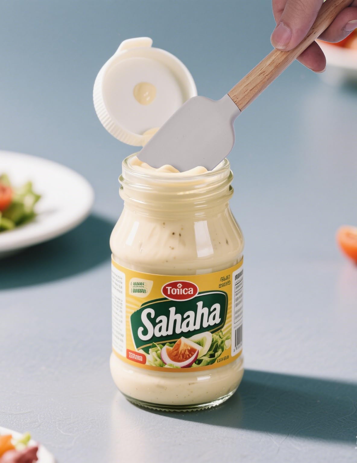 Rctiotuw spatula set varied sizes in use for baking and mixing