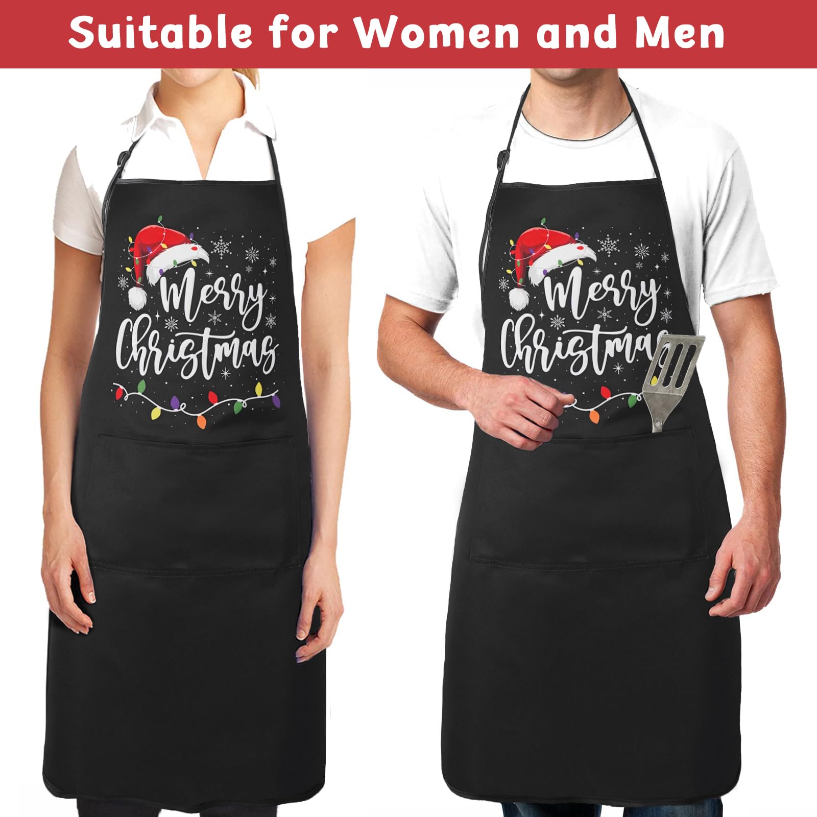 Rcvlauf Christmas apron with dark finish suits both men and women.