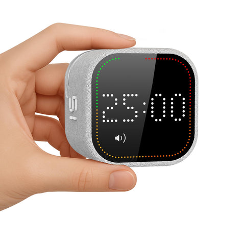REACHER timer cube front view with rotary dial for precise timing
