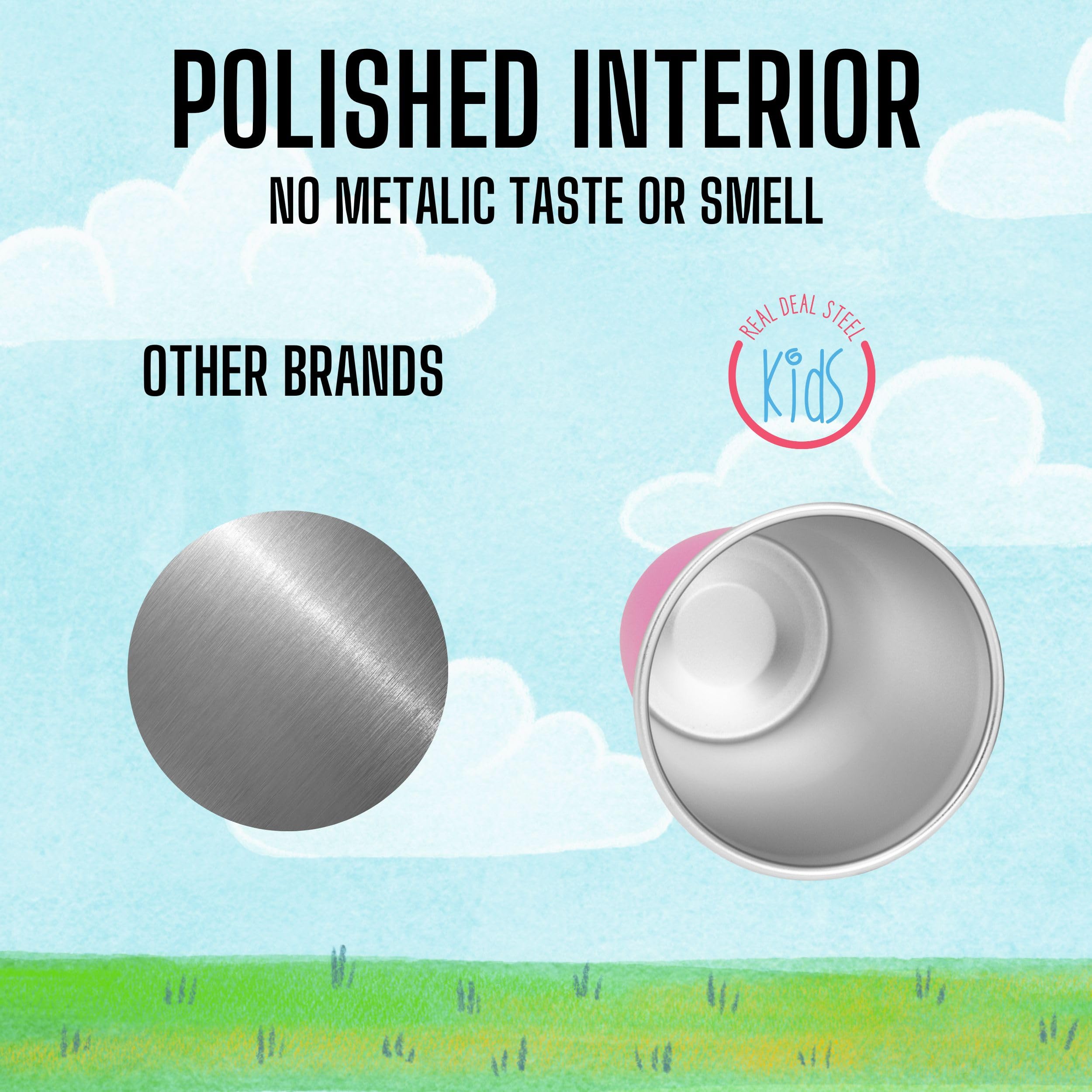 BPA-free Real Deal Steel cup ensures safe beverage sips.