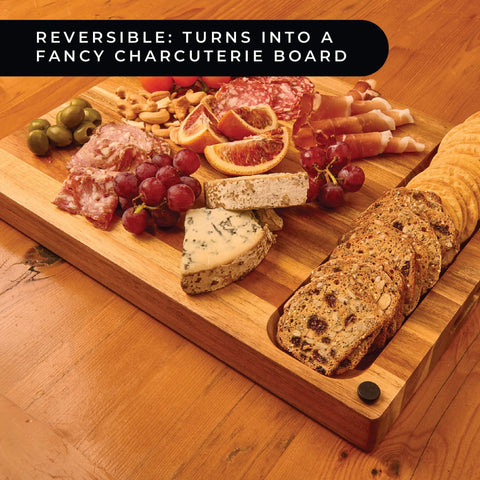 Real Life Living acacia cutting board extra thick 1.5 inch for stability