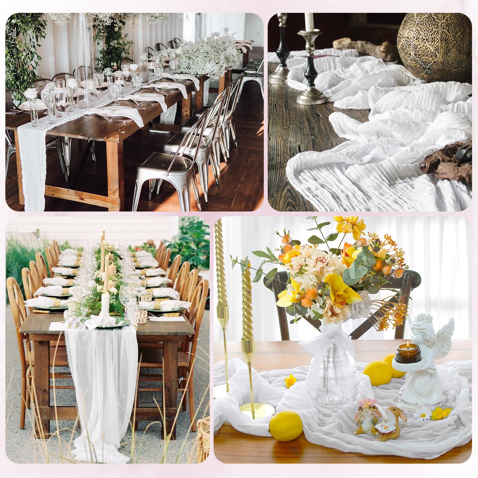 RealBox baby shower table runner brightens cake table setting.