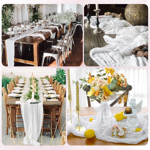 RealBox baby shower table runner brightens cake table setting.