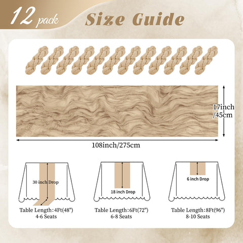 RealBox 108-inch gauze table runner used as backdrop drape