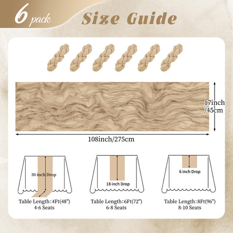 RealBox boho gauze table runner draped beautifully for rustic party backdrops.