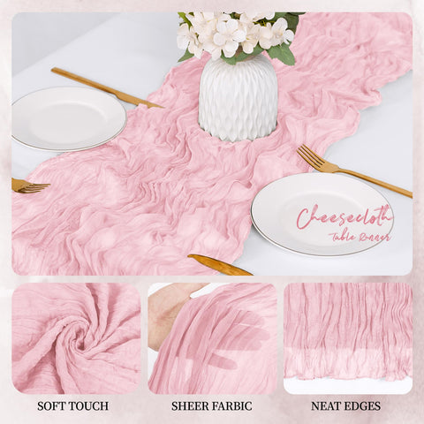RealBox boho gauze table runner adds romantic ambiance to events.