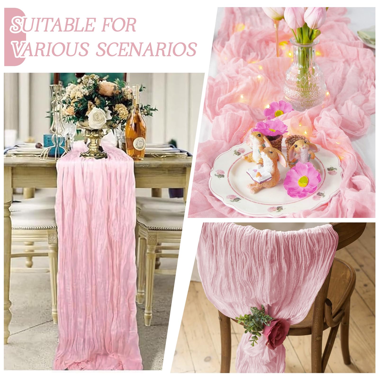 RealBox semi-sheer table runner creates warm, inviting ambiance.