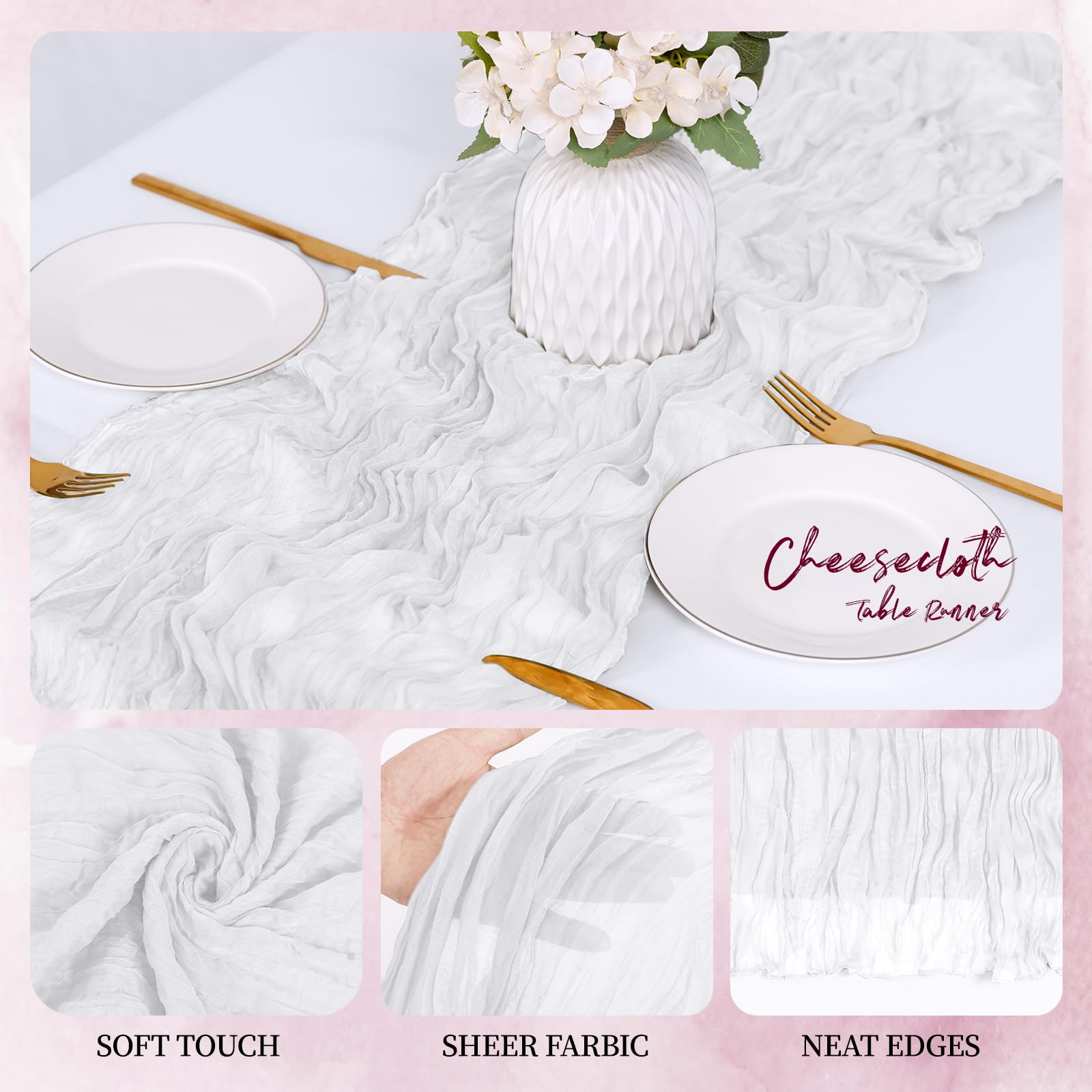 RealBox drape backdrop runner adds airy ceiling decoration.