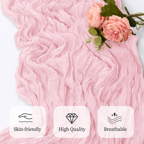 RealBox wedding arch drape paired with table runner for chic decor.