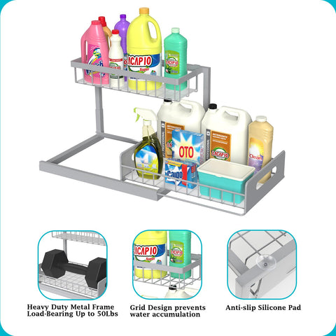 REALINN bottom suction cups and tape provide stable cabinet placement.