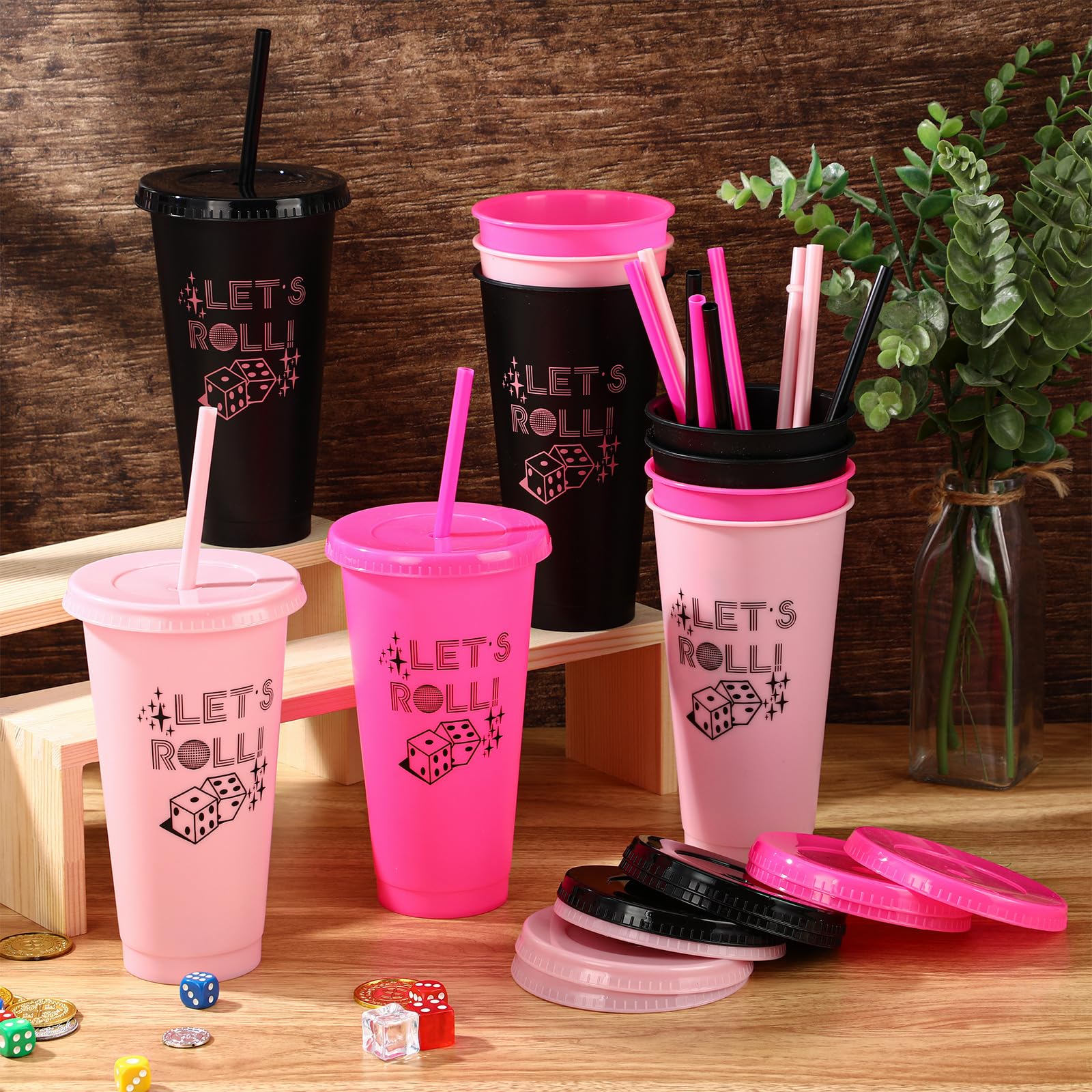 Reallnaive 24oz tumbler with lid and straw for drinks on the go.