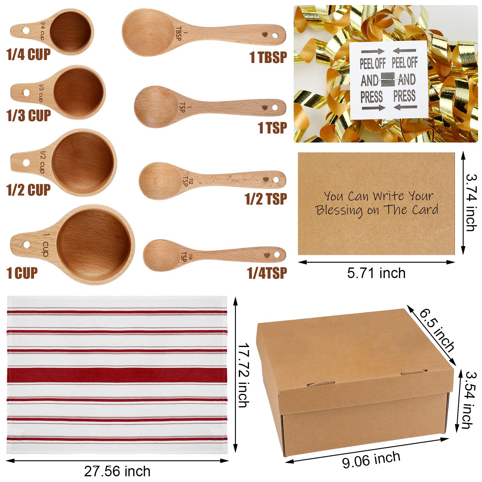 Reallnaive wooden measuring spoons nest neatly for precise holiday baking.