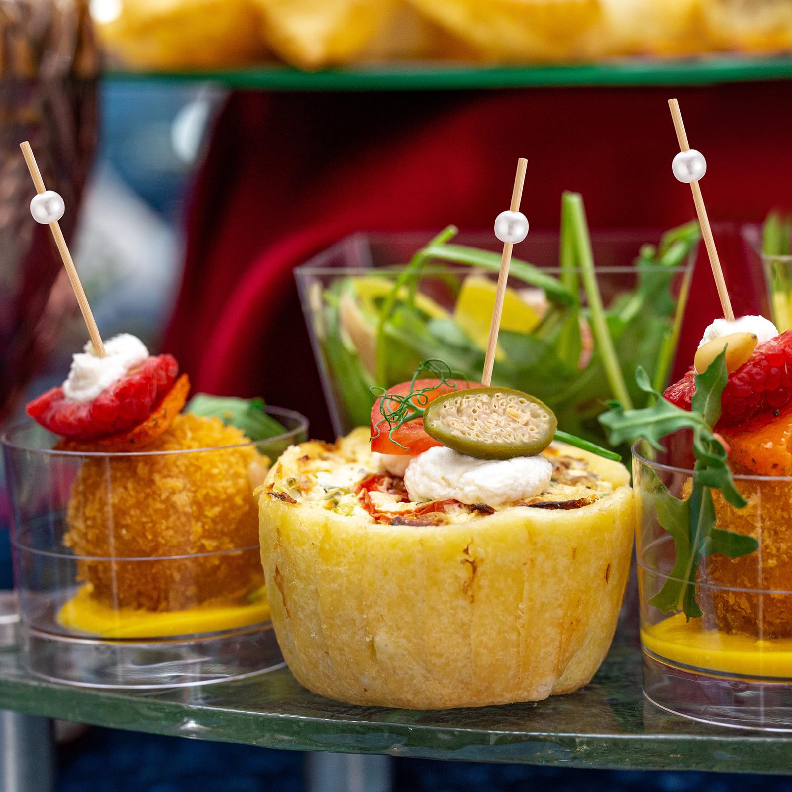 Reallnaive decorative picks elevate presentation on party platters.