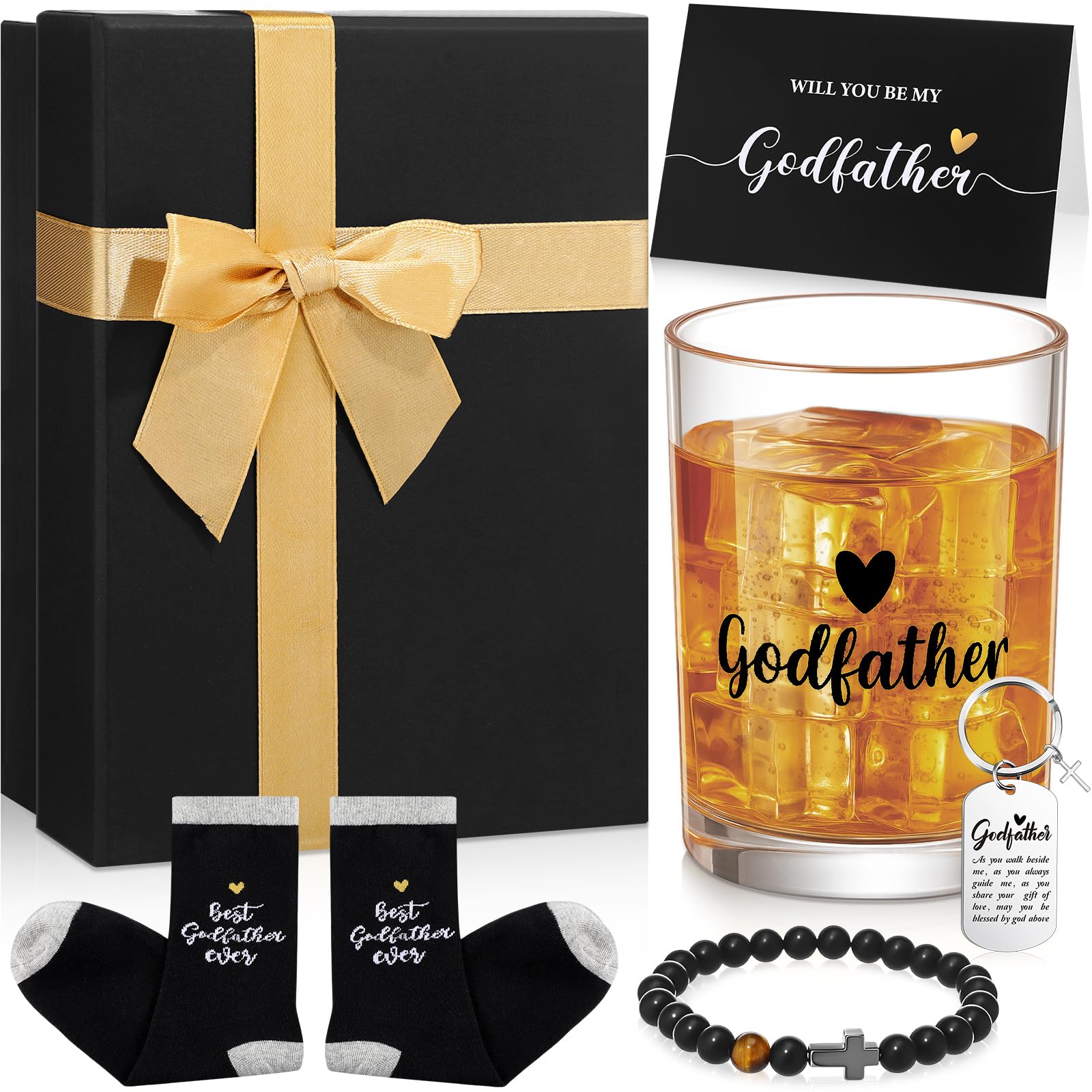Reallnaive godfather wine glass—elegant keepsake for heartfelt proposal moments.