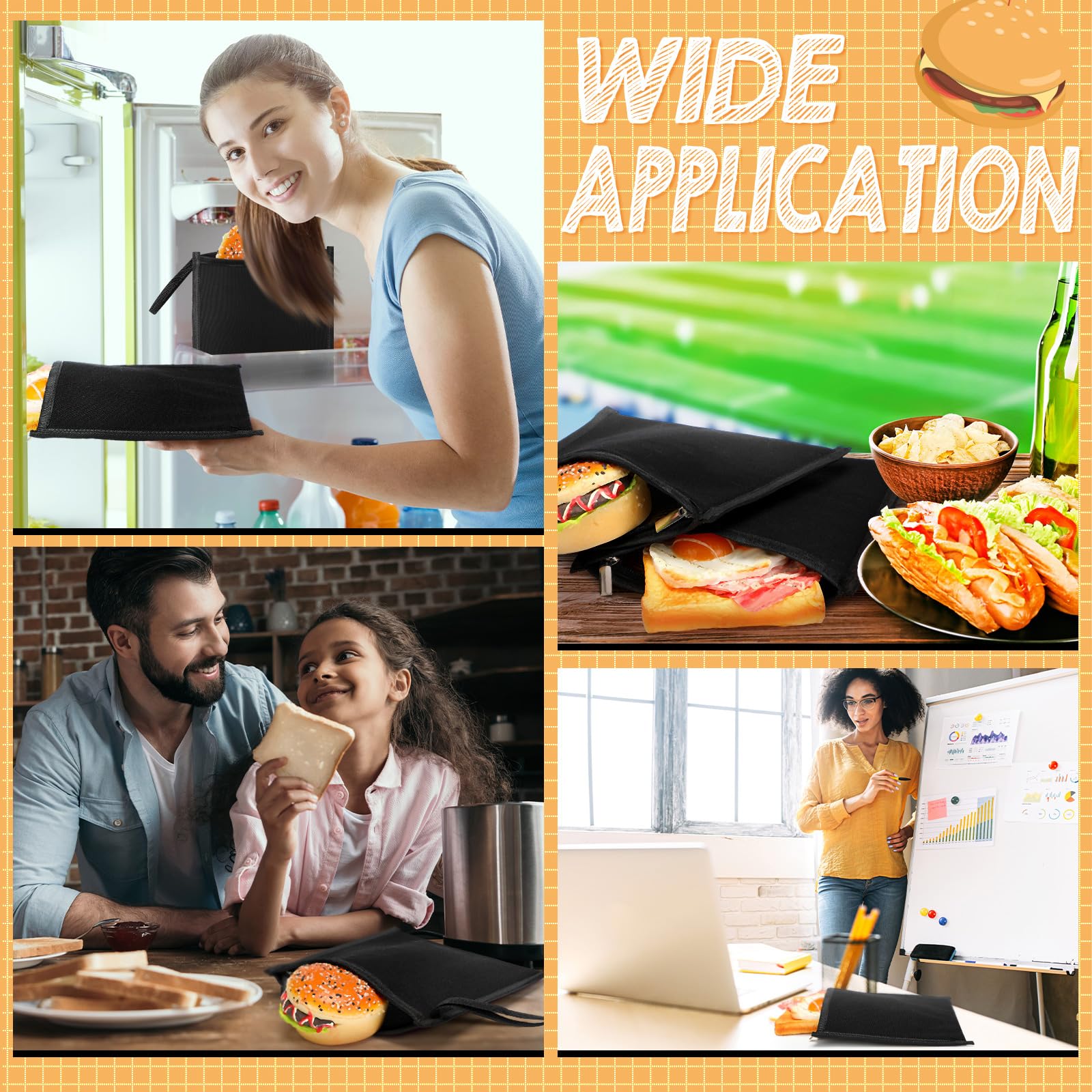 Reallnaive multipurpose sandwich bags ideal as makeup, coins, or snacks.
