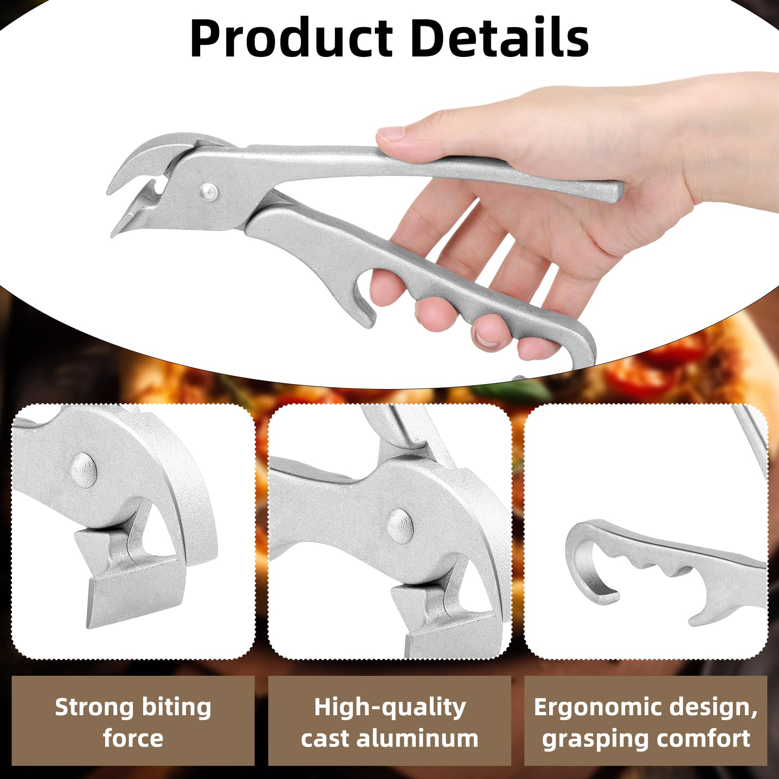 Reallnaive pan gripper with two clips supports versatile serving.