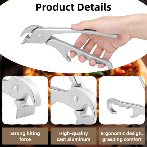 Reallnaive pan gripper with two clips supports versatile serving.