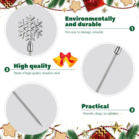 Reallnaive reusable snowflake picks suitable for Christmas gatherings
