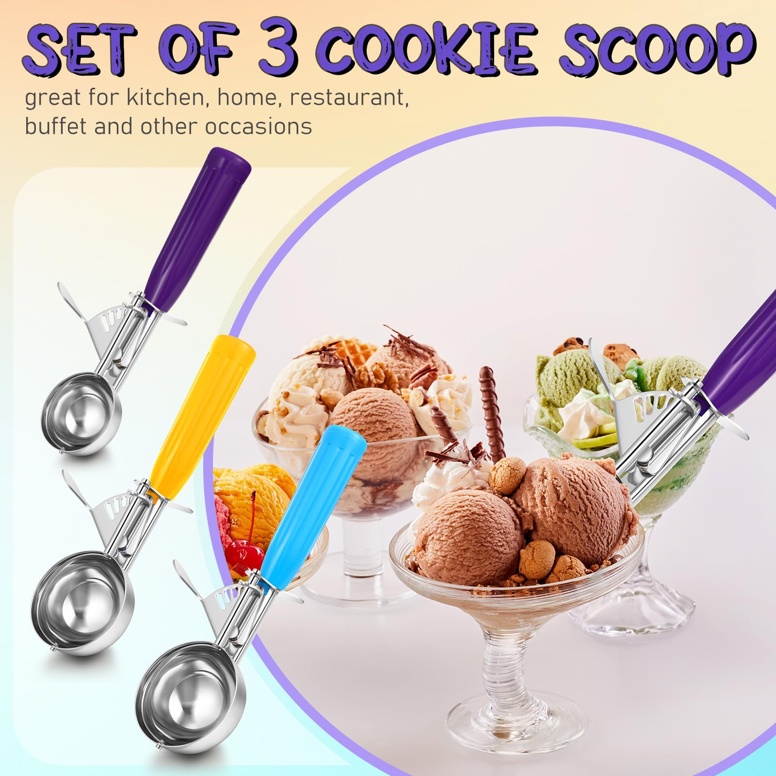 Reallnaive stainless steel scoops feature dishwasher-safe construction for easy cleanup.