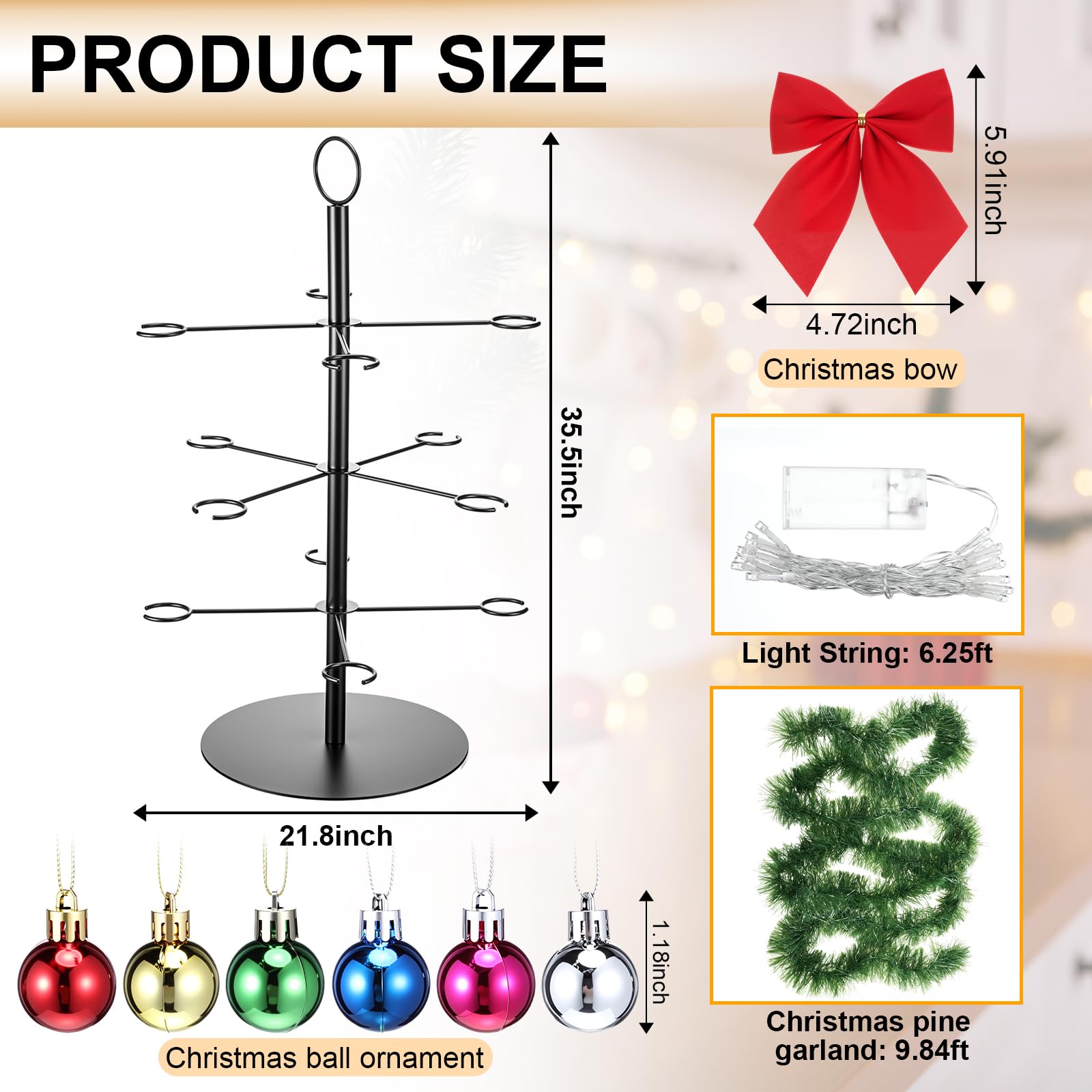 Reallnaive three-tier cocktail tree setup ready for serving glasses