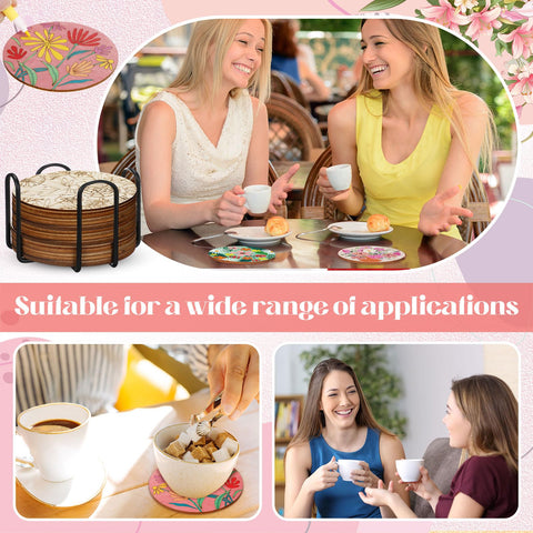 Reallnaive blossom coaster for coffee time and surface protection