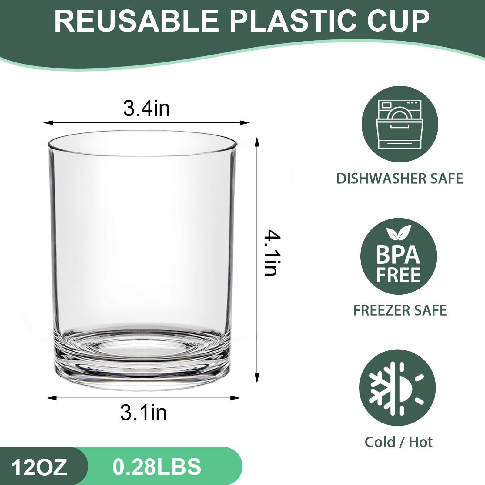 RÉΑLWÁY BPA-free acrylic glasses provide crystal clarity without shattering risk.