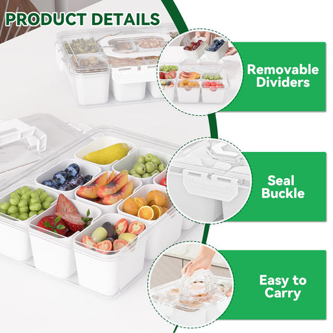 REBECAT party picnic serve tray enhances snack presentation at gatherings.