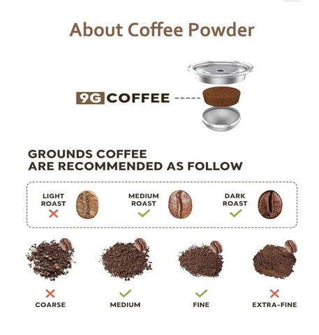 RECAFIMIL 9g coffee dose guides consistent extraction.