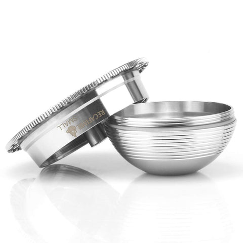 RECAFIMIL stainless steel capsule for 70ml brew delivering a milder, customizable cup.