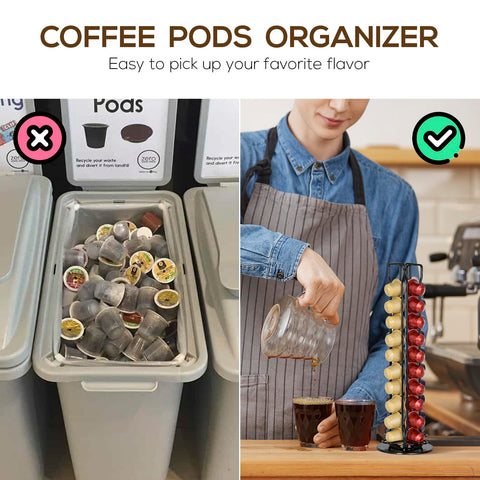 RECAPS 360-degree rotation for convenient capsule access from any angle