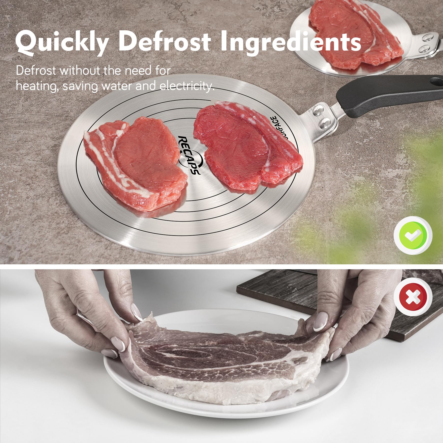 RECAPS durable 304 stainless steel diffuser resists corrosion for long-term use