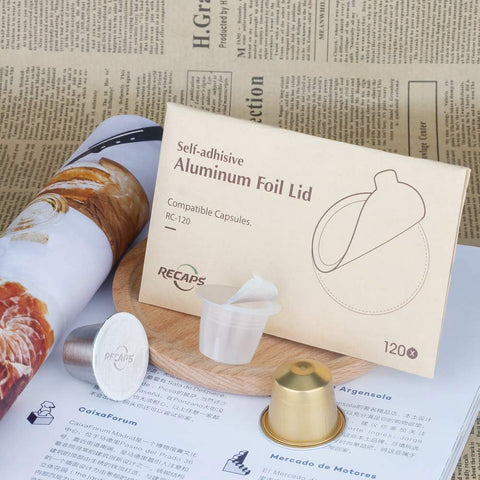 RECAPS compatibility note highlights OriginalLine pods; not for VertuoLine.