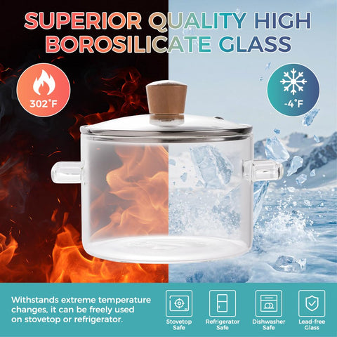 Recceng 1-8l glass pot highlights visibility for quick boiling and even heating.