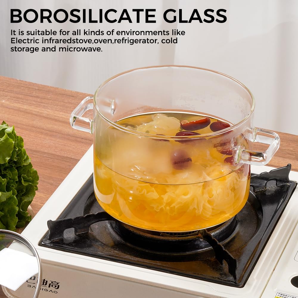 Recceng transparent simmer pot lets you track progress without lifting the lid.