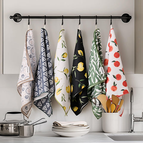 RECYCO Peachy Leaves pattern enhances kitchen decor and cleaning