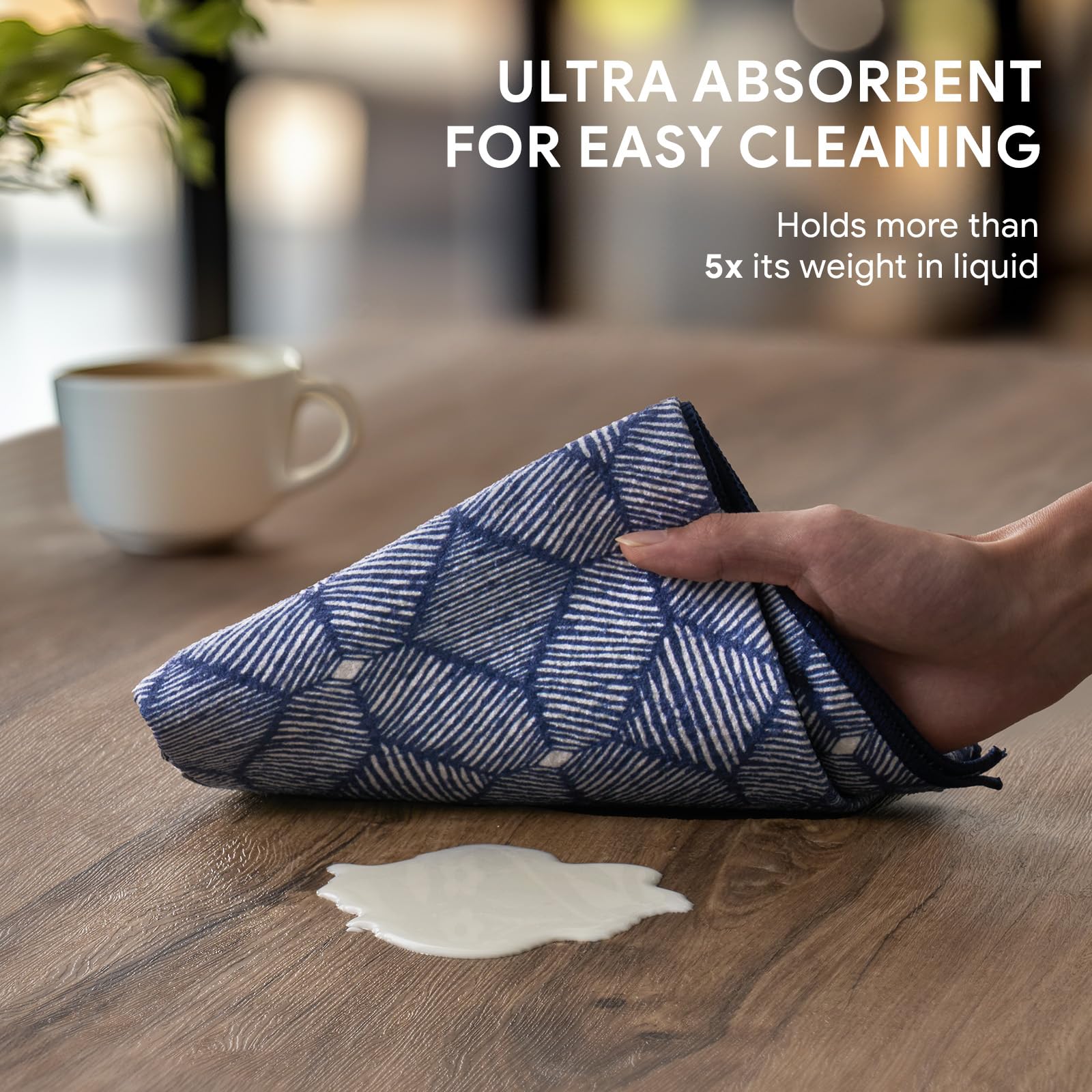 RECYCO waffle towel fast-dry weave speeds drying and reduces lingering moisture.