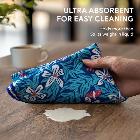 RECYCO waffle towel fast-drying helps keep counters odor-free.
