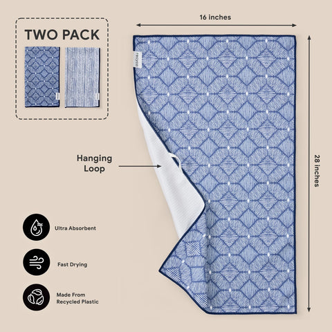 RECYCO waffle towel two-pack provides value for busy kitchens.