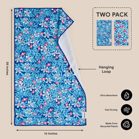 RECYCO towel made from two recycled bottles supports sustainability.