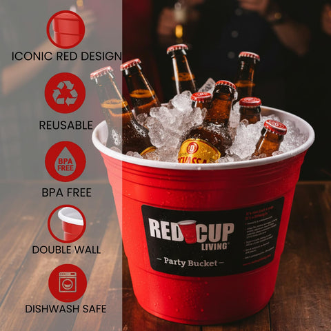 Red Cup Living gift-ready party tub adds a premium touch to entertaining.