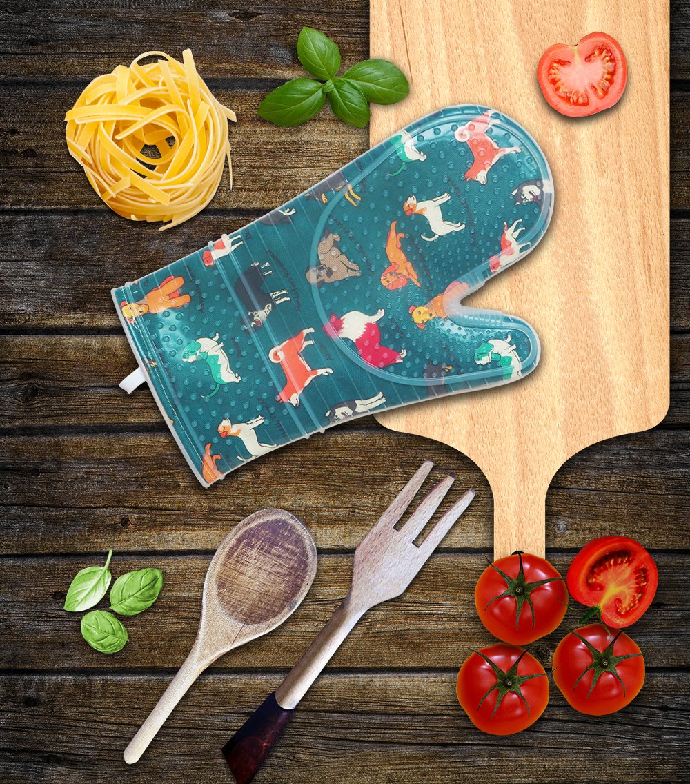 RED LMLDETA blue mitts provide reliable heat protection with dexterity for busy kitchens.