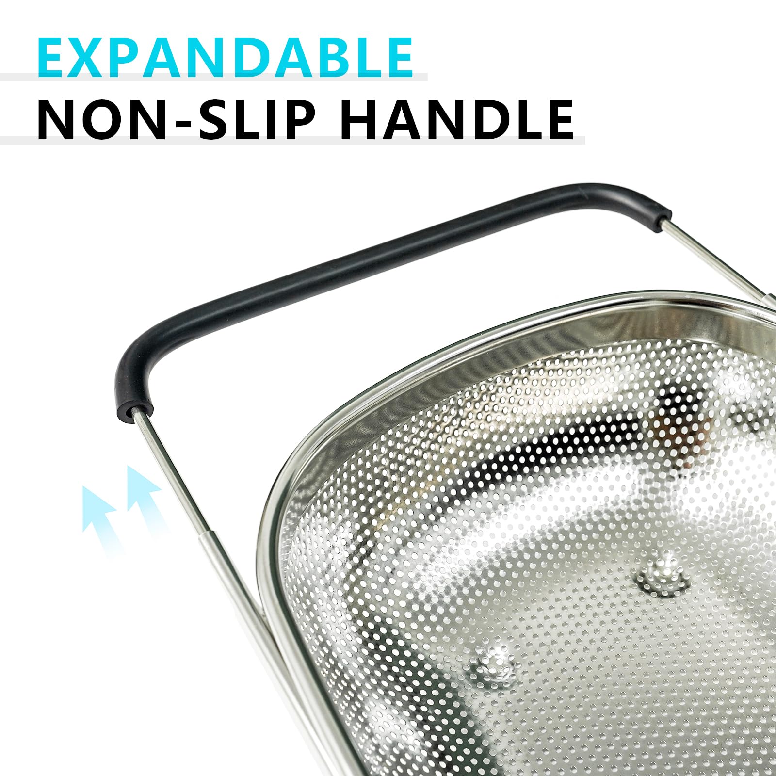 REDANT expandable rubber-grip handle extends to fit most sinks.