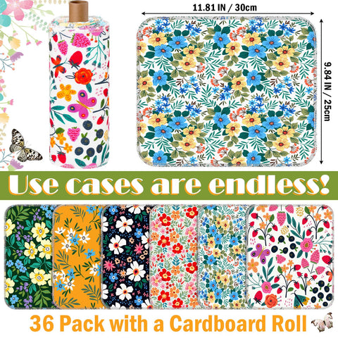 Redbaker six floral designs add color and cheer to your cleaning routine