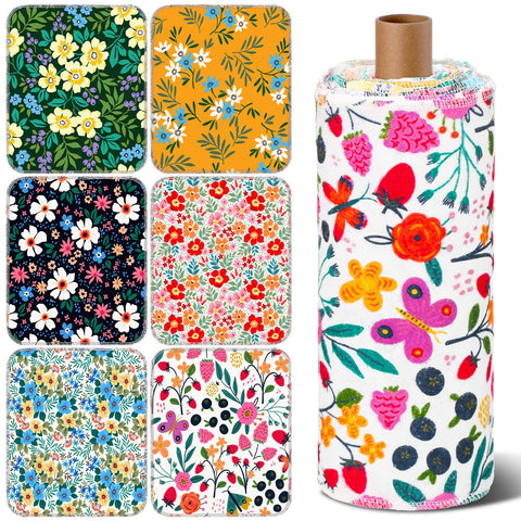 Redbaker floral reusable towels on a cardboard roll ideal for kitchen cleanup