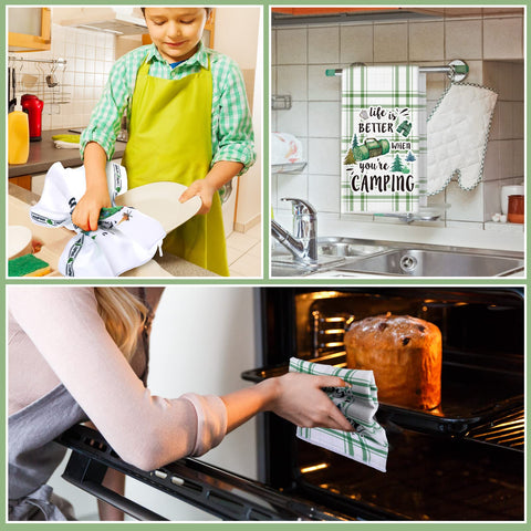 Redbaker towels multipurpose dishcloth for table cleaning and stove cover.