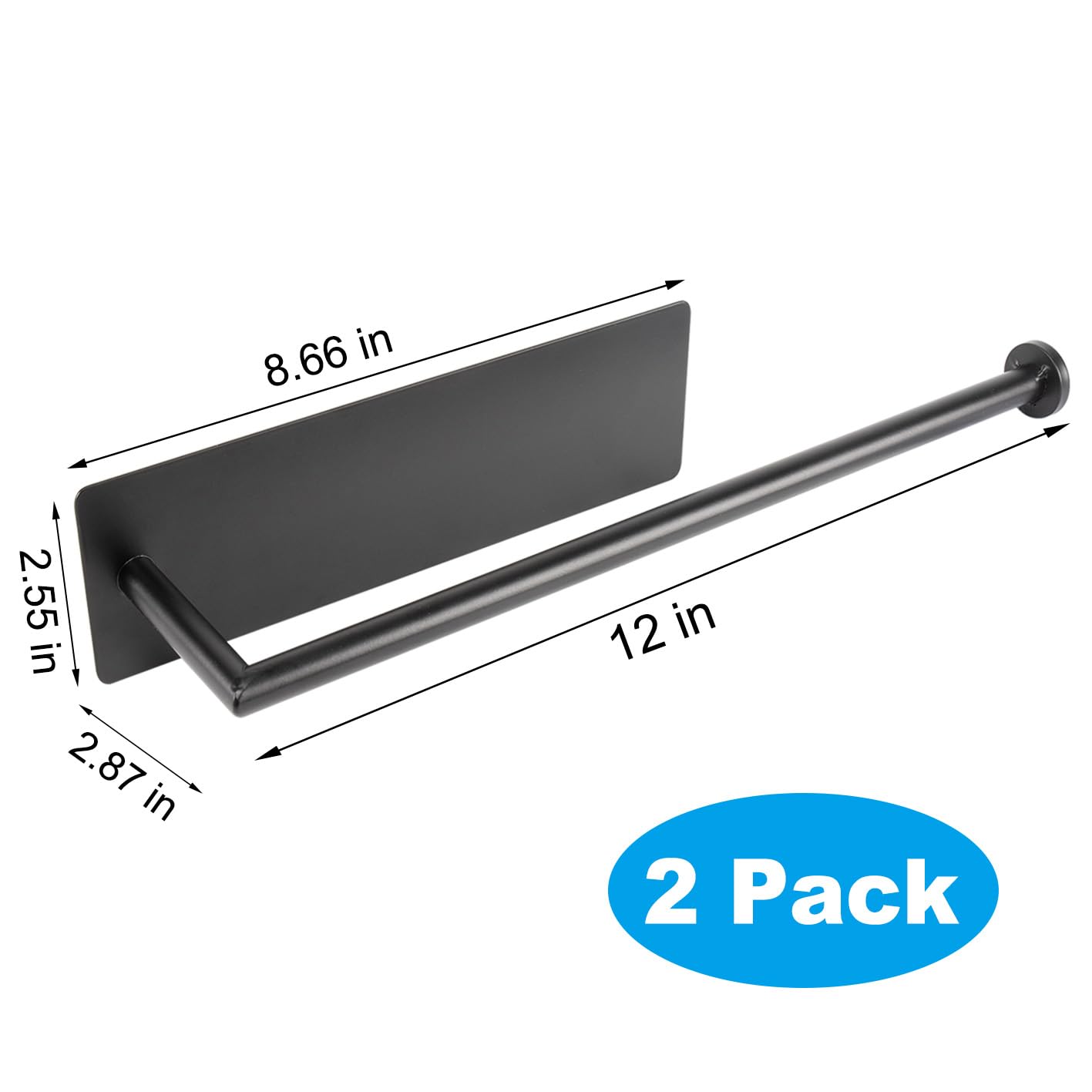 RedCall magnetic towel bar with back coverage on metal surface for secure hold.