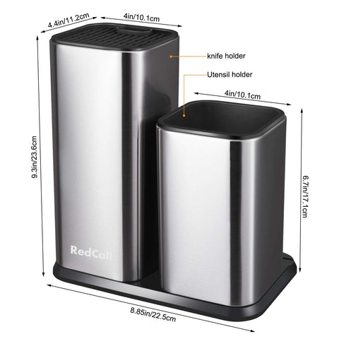 RedCall universal knife block viewed from the top shows ample capacity.